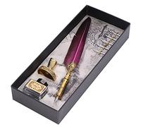 Stylo Plume Porte-Stylo Cadeaux Coffret Signature Stylo Plume Ensemble Stylo Coffret Stylo Trempette Style Européen Rétro Plume Vintage Élégance Exquise Plume