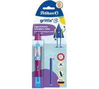 Stylo plume pour gauchers - PELIKAN - Griffix Sweet Berry - Pointe large - Couleurs violet et bleu clair