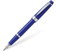 Stylo plume rechargeable Cross Bailey Light en r sine polie, pointe moyenne, coffret cadeau haut de gamme inclus - Bleu