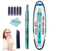 Stylo Plume Rechargeable, Stylo À Écriture Fluide Avec Pointe Fine Et Cartouches D'encre, Instrument Écriture Anti-Fuites Outil Esquisse Fourniture Calligraphie Scolaire pour Journalisme Créatif