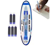 Stylo plume rétractable avec 5 recharges d'encre pour carnet, art, dessin, école et prise de notes 0,38 mm