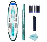 Stylo-plume rétractable - Stylo à écriture fluide, Stylos à pointe fine | Outil de calligraphie professionnel avec 5 cartouches d'encre rechargeables, Stylos à prise antidérapante pour journalisme,