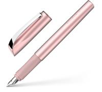 Schneider Ceod Shiny Stylo-plume brillant, pour droitier/gaucher, plume de taille M, avec cartouche d’encre bleu roi, rose poudré