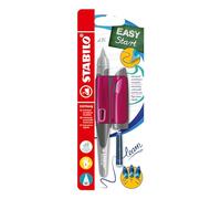 Stylo plume - STABILO EASYbirdy - Stylo ergonomique rechargeable - Rose/rose foncé - Gaucher - Avec clé de réglage