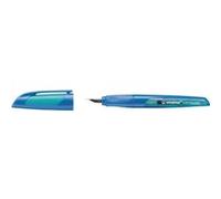 STABILO - Stylo plume ergonomique EASYbuddy - Plume M pour tous - Bleu foncé/bleu clair