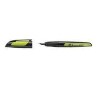 STABILO Stylo plume EASYbuddy – Enfant – Plume M pour tous – Noir/Jaune