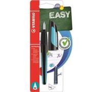 STABILO Stylo plume EASYbuddy ergonomique rechargeable plume M pour tous Noir/bleu