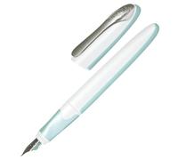 Stylo plume triangulaire ergonomique - Air Pastel Bleu - plume M (moyenne), pour cartouches d'encre standard ou convertisseur, pour l'école/collège/bureau