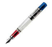 Stylo Plume Twsbi Diamond 580 RBT, Transparent, Bleu / Rouge, M7446070 - EF