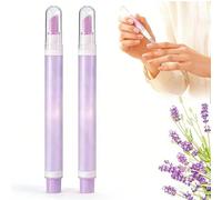 Stylo poussoir à huile for cuticules en céramique 2 en 1, kit de soins des ongles for ongles secs et abîmés, dissolvant et fortifiant hydratant for cuticules(Lavender scent*2)