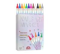 Stylo professionnel, 12 couleurs, pour des motifs 3D créatifs, un tracé précis des lignes avec une formule de bricolage durable (violet, 16,3 x 12,6 cm)