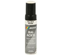 Stylo retouche MOTIP ACRYL 12 ml Ral 9010 Blanc Pur