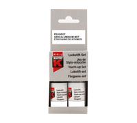 Stylo retouche peinture - AUTO K - EZR Gris Aluminium - 9 ml peinture - Vernis 9 ml - Code couleur PEUGEOT