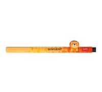Legami – Stylo roller encre gel Lovely Friends Lion – animal amovible, pointe 0,5 mm – Multicolore