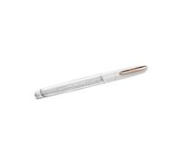 Stylo Roller Crystalline, Blanc, Placage de ton or rosé OS