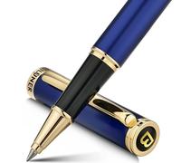 Stylo roller de luxe, plaqué or véritable, recharge Schneider 850, avec coffret cadeau