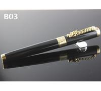 Stylo Roller De Luxe Vintage, Magnifique Ondulation Avec Pince De Dragon, Collection De Stylos À Encre De Sculpture En Métal Doré Noble, 1200