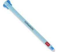 LEGAMI - Elephant - Stylo gel effaçable, avec bille sur l'extrémité pour effacer l'encre sans abimer la feuille, encre bleue thermosensible, pointe Ø 0,7 mm
