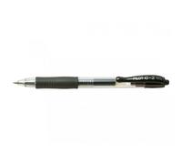 Stylo roller gel G-2 noir - PILOT - pointe fine 0,5mm - corps transparent - grip en caoutchouc