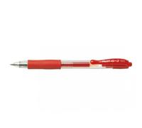 Pilot G2+ Stylo roller encre gel rétractable pointe fine 0,5 mm rouge