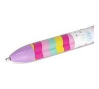 Legami - Stylo Click&Clack bicolore, thème Unicorn, encre violette et rose, stylo Click&Clack, idéal pour l'école, le bureau et la maison, bicolore, pointe de 1 mm de diamètre