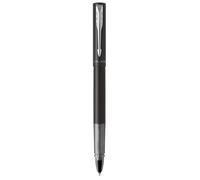 PARKER VECTOR XL Stylo roller, laque noire métallisée sur laiton, recharge noire pointe fine, Coffret cadeau Noir G