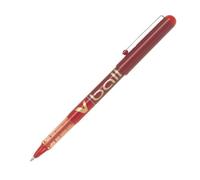 Pilot Pen Stylo roller V Ball encre liquide à capuchon pointe moyenne 0,7 mm rouge