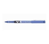 Stylo roller - PILOT - V5 - Pointe fine 0 5mm - Encre liquide - Couleur bleu