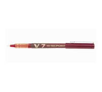 Pilot Pen Roller Hi-Tecpoint V7 encre liquide, pointe moyenne - Rouge