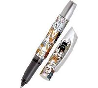 Online stylo roller ergonomique Campus Fluffy Cats │ pour l'école et le lycée │ poignée souple pour gauchers et droitiers │ cartouches d'encre standard, rechargeable │ roller à cartouches