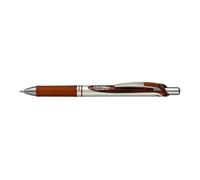 Stylo roller rétractable - PENTEL - EnerGel XM - Encre gel liquide - Marron - Pointe moyenne 0,7 mm
