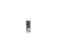 Pilot Pen – Stylo roller V Ball – pointe fine, corps bleu – 4 couleurs (pochette de 4)