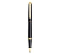 Waterman Stylo roller Hémisphère, noir brillant, attributs or fin 23K, pointe fine, coffret cadeau