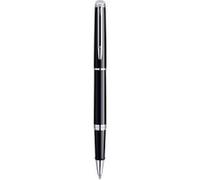 Waterman Hémisphère Stylo Roller Pointe Fine Laque Noir Attributs Chromés