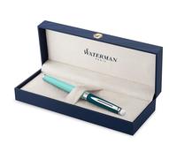 Stylo roller Waterman Hémisphère | en métal et laque verte avec finition palladium | Pointe fine | Encre noire | Coffret cadeau