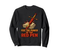Stylo Rouge Amusant pour Enseignant Sweatshirt