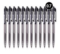 Stylo roulé en encre gélifiée Deli, fournitures de bureau, 0,7 mm, noir, 12 pièces