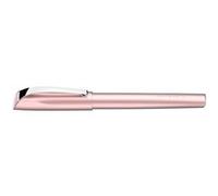 Stylo Schneider Ceod Shiny Stylo-plume brillant, pour droitier/gaucher, plume de taille M, avec cartouche d’encre bleu roi, rose poudré