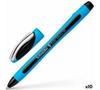 Stylo Schneider Slider Memo XB Bleu Noir Caoutchouc (10 pièces)