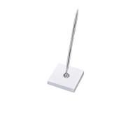 Porte stylo blanc & stylo argent