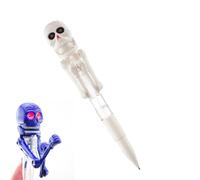 Stylo Squelette D'Halloween Stylo De Boxe Squelette - Stylo À Bille Sur Le Thème Du Squelette Avec Lumière LED, Stylo Squelette De Boxe Interactif, Stylo Anti-stress Amusant Avec Prise Confortable