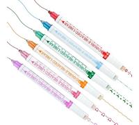 Stylo Surligneur Courbe, Surligneurs À Double Pointe Roller Tip, Surligneurs Courbes Avec 6 Différentes Formes, Pour Créer Des Motifs, Écrire, Dessiner, Colorier, Et Diy Marqueurs