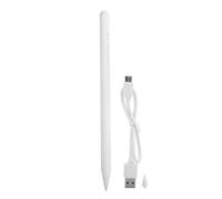 Stylo Tactile Actif pour Tablette, Stylo sans Fil pour Tablette iOS, Stylo magnétique Sensible à l’Inclinaison avec rejet de la Paume et contrôle de la Ligne en Gras, pour (Blanche)
