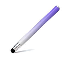 Stylo tactile rétractable pour enseignement et conférences - Blanc et violet