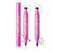 Stylo tampon à double extrémité avec pinceau fin et tampon à pois doux pour des accents naturels du visage - Outil de maquillage imperméable et durable pour des looks ensoleillés et une application