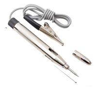Stylo testeur de circuit automobile 6 V 12 V 24 V avec boîtier en ABS isolé et sonde en métal avec affichage numérique LED pour un diagnostic électrique fiable du véhicule (argenté)