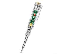 Stylo testeur de fil électrique à double lampe pour détection de fils sous tension et neutre avec contrôle de continuité de circuit et tournevis plat intégré pour électriciens