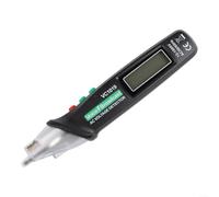 Stylo testeur de tension intelligent avec diffusion vocale en direct et réglage de la sensibilité à 5 niveaux pour détection de fil AC et détection de points d'arrêt dans les zones sombres Noir