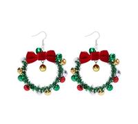Stylo Trousse Perceuse Bijoux Women's Wreath Earrings Long Tassel Christmas Tree Earrings Fashionable Holiday Accessories Perfect Holiday Atmosphere And Charm Trousse Outils Fournitures (F, One Size)