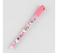 Stylo Twist Effaçable Rose, Motif Lapins Colorés, Capuchon Rose, Idéal pour l'École